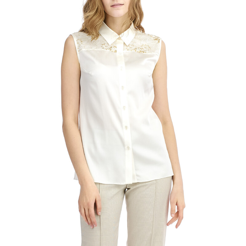 Dressarte Paris Gold lace silk blouse