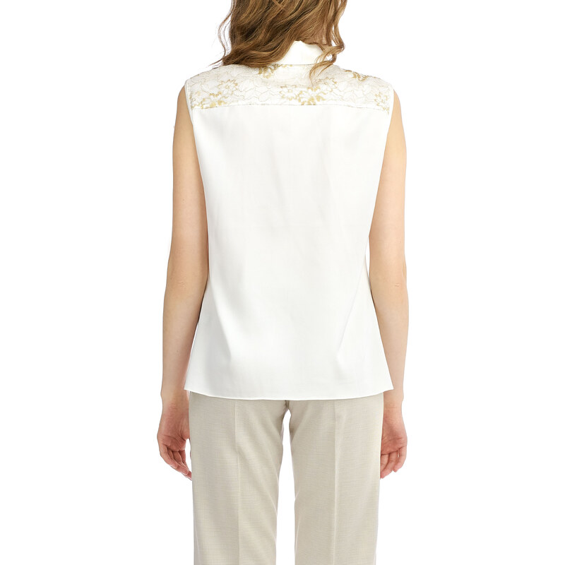 Dressarte Paris Gold lace silk blouse