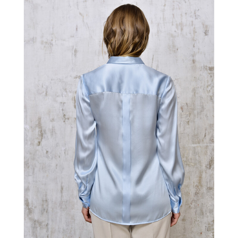 Pussy-bow silk blouse - Dressarte Paris