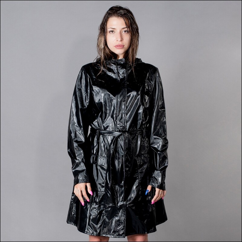 Rains glossy jacket hotsell