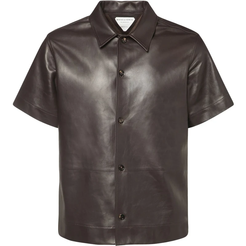 【送料&関税込】Bottega Veneta Cropped T-shirt With Leather Bottega Veneta | Leather Patch Cropped T-Shirt | Short