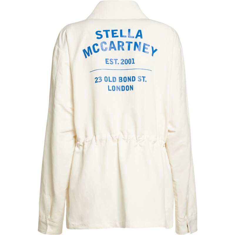 STELLA MCCARTNEY Logo Cotton Blend Twill Shirt Jacket