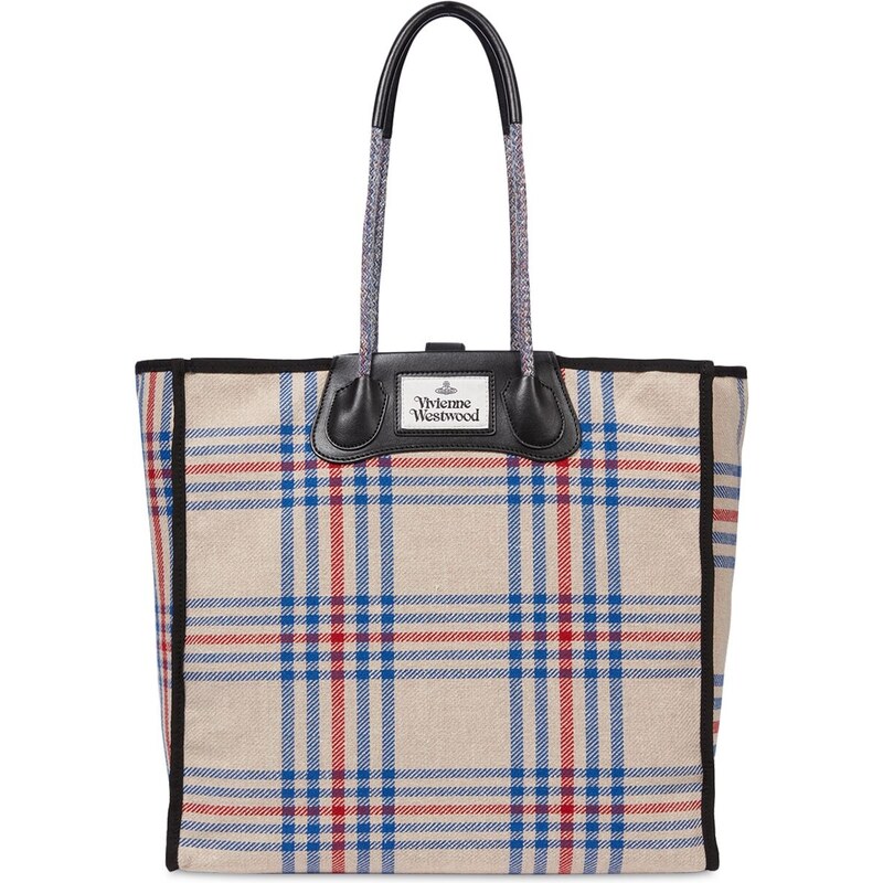 VIVIENNE WESTWOOD Elena Folded Recycled Tartan Shopper - GLAMI.eco