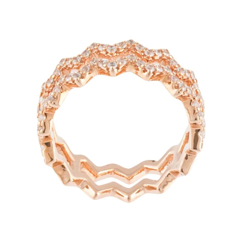 APM Monaco Up And Down double ring Gold GLAMI.eco