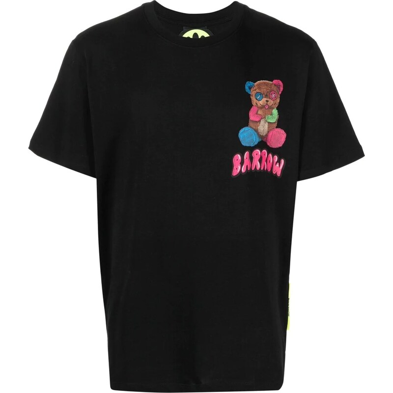 BARROW teddy bear print T-shirt - Black - GLAMI.eco