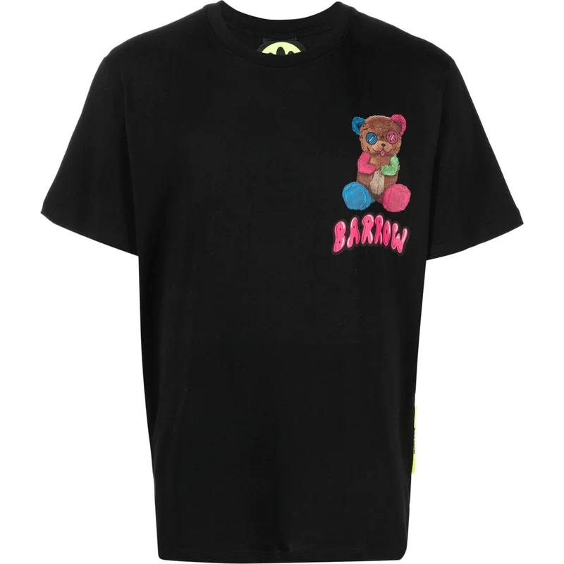 BARROW teddy bear print T-shirt - Black - GLAMI.eco