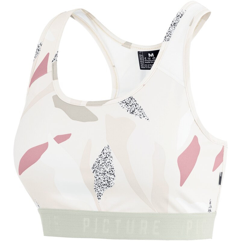 Picture Organic Women's Avasa Sports Bra - Recycled Polyester, LT petals /  S 