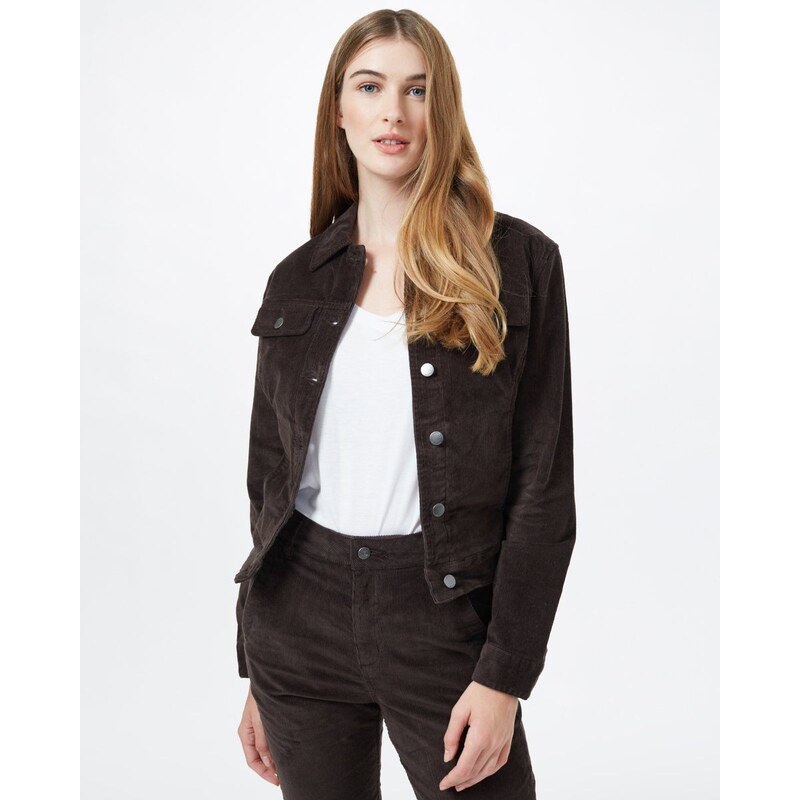 Tentree Women s Rowan Corduroy Jacket Black Olive Green S GLAMI.eco