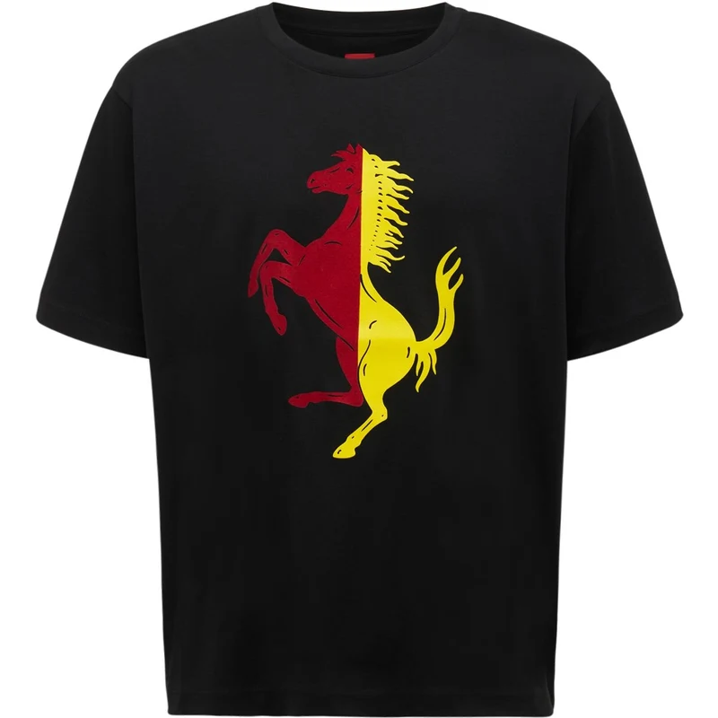 Cotton T-shirt with Ferrari logo