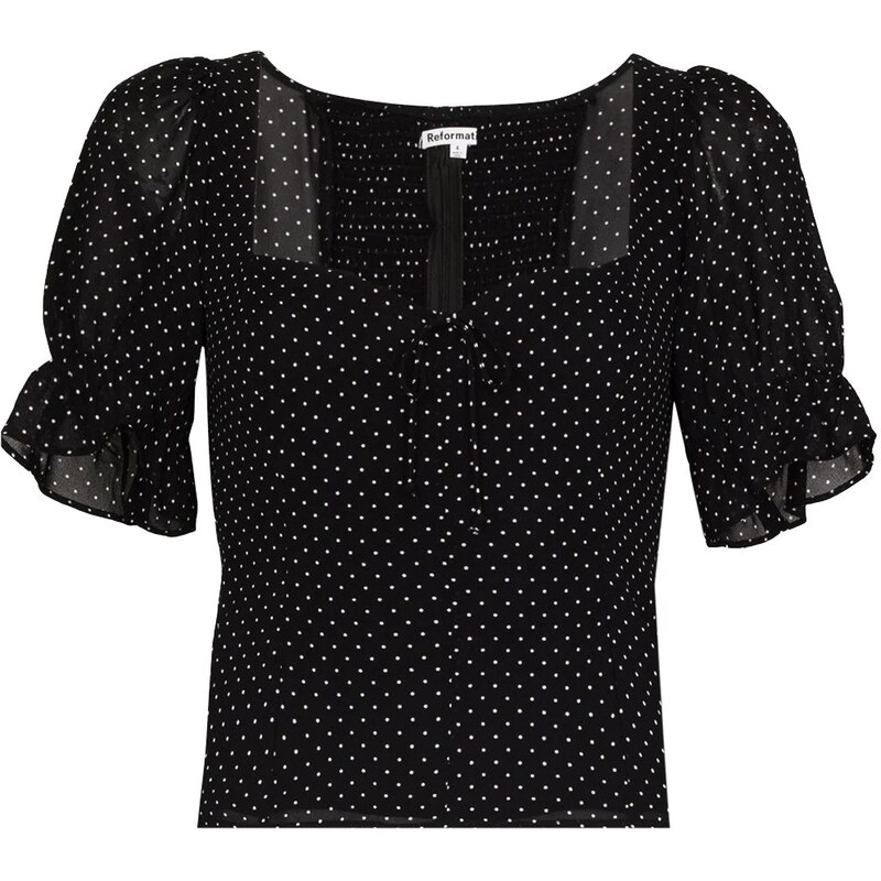 Reformation polka dot top on sale