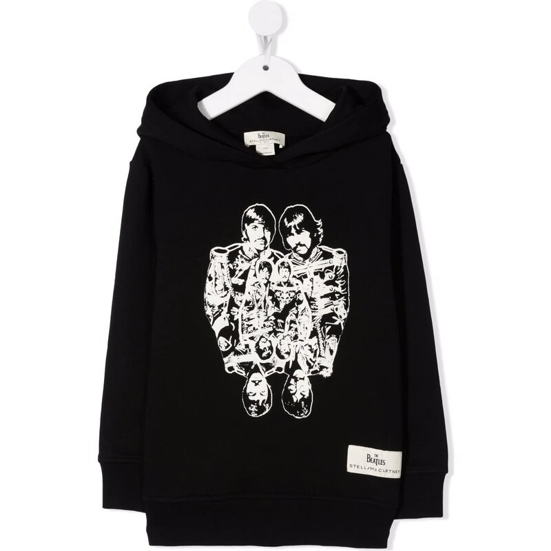 Stella McCartney Kids The Beatles print hoodie Black GLAMI.eco