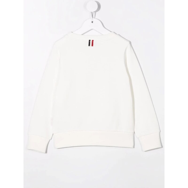 Moncler Enfant logo-patch long-sleeve sweatshirt - White