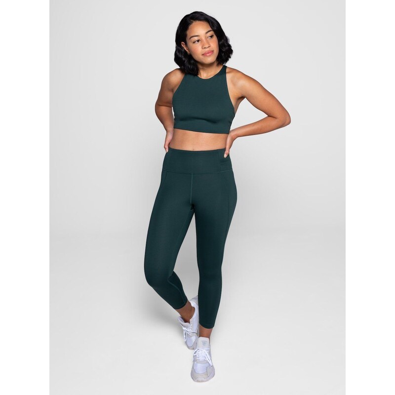 $42 Girlfriend Collective Women's Black Tommy Square Neck Sports Bra Size XS
