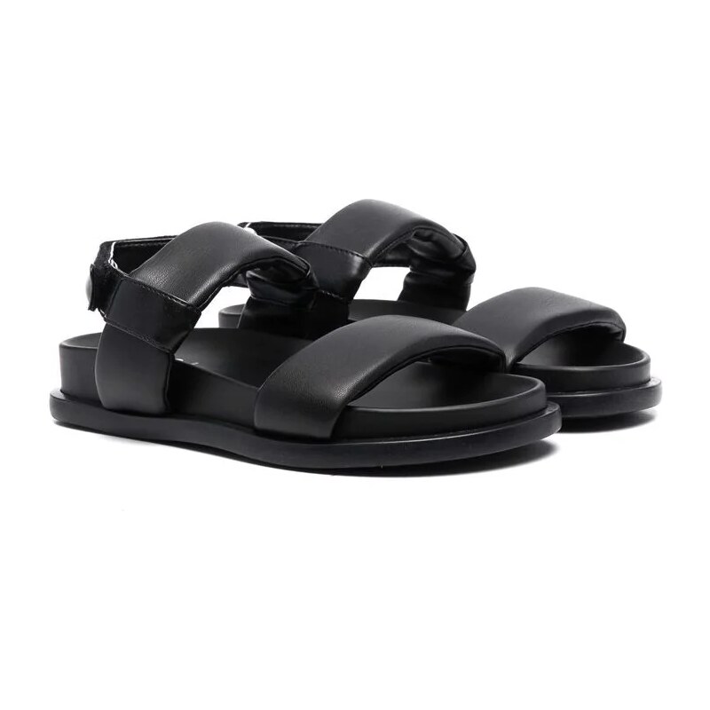 MM6 Maison Margiela Kids TEEN rear touch-strap sandals - Black - GLAMI.eco