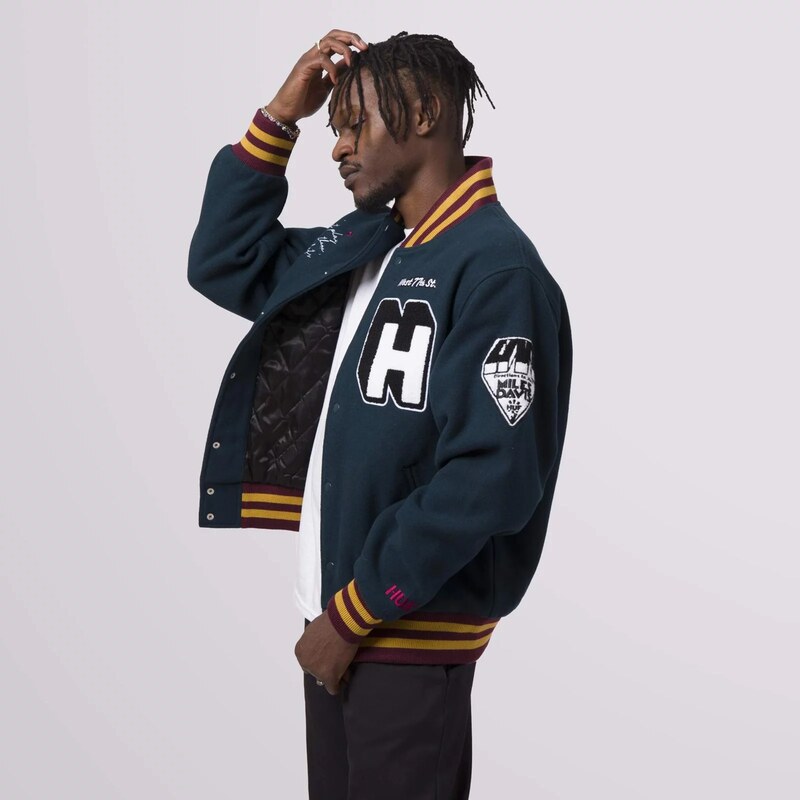 HUF x Miles Davis Pangaea Varsity Jacket Jade JK00351