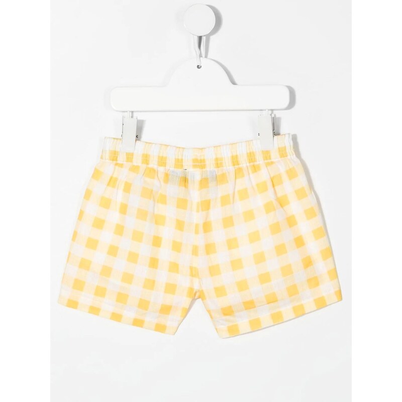 Mini Rodini logo gingham shorts - Yellow
