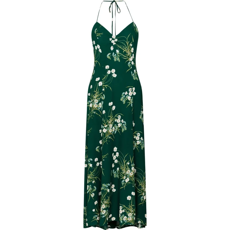 green emerald velvet dress Rent Reformation Kourtney Floral Midi Dress – Romantic & Chic – Versatile main image 0