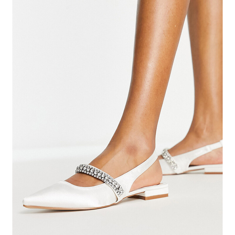 Be Mine Wide Fit Be Mine Bridal Wide Fit Shiza flat shoes in ivory White GLAMI.eco