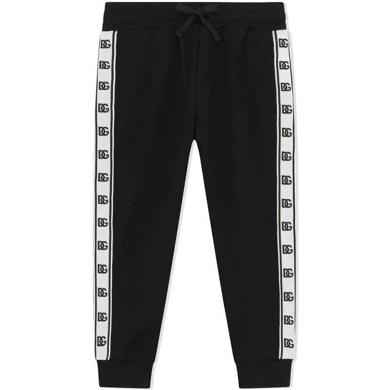 DOLCE & GABBANA KIDS DG logo-tape track trousers - Black - GLAMI.eco