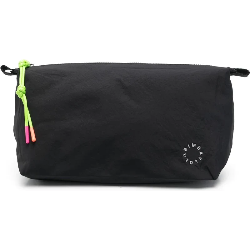 Bimba Y Lola logo-print Makeup Bag - Black