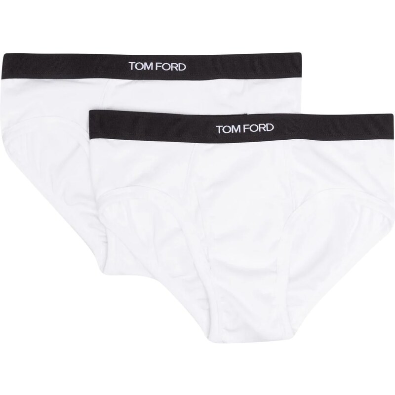 TOM FORD logo-waistband briefs (set of two) - White