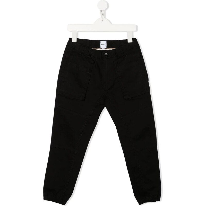 BOSS Kidswear front cargo-pocket trousers - Black