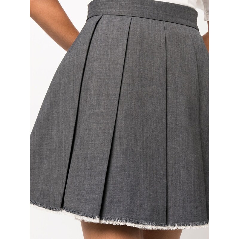 SHUSHU/TONG pleated A-line skirt - Grey