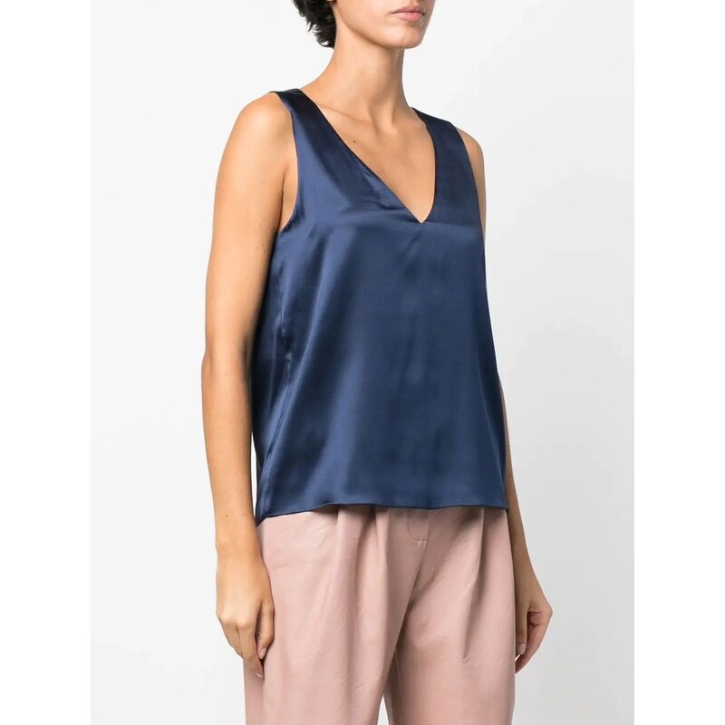 STYLAND sleeveless V-neck blouse - Blue