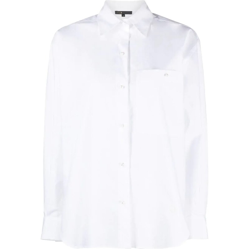 Maje poplin button-down shirt - White