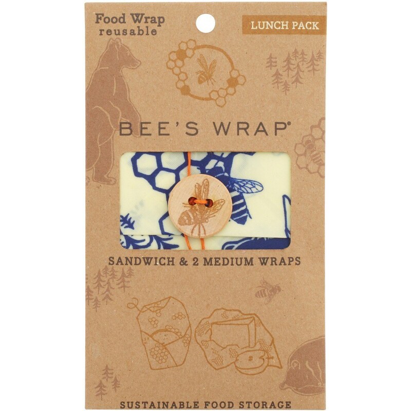 Bee's Wrap USA Bee's Wrap Bears & Bees Lunchpack 3ks 27,5-33 cm