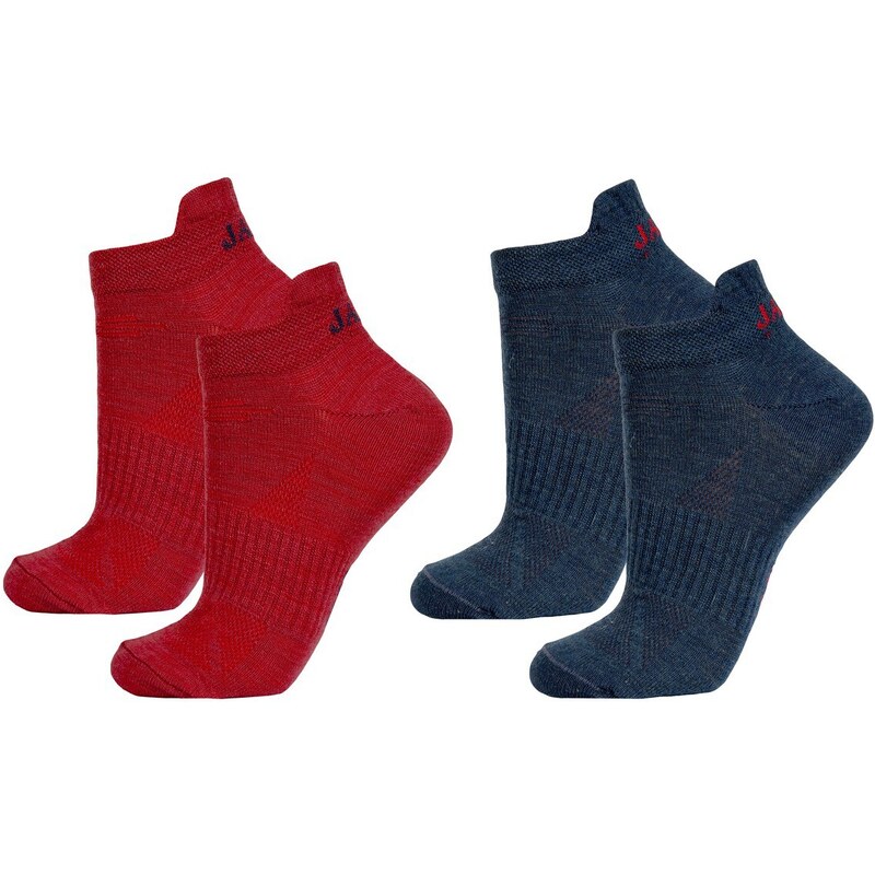 Janus Norsko Janus merino ponožky LW Red Blue 2-pack