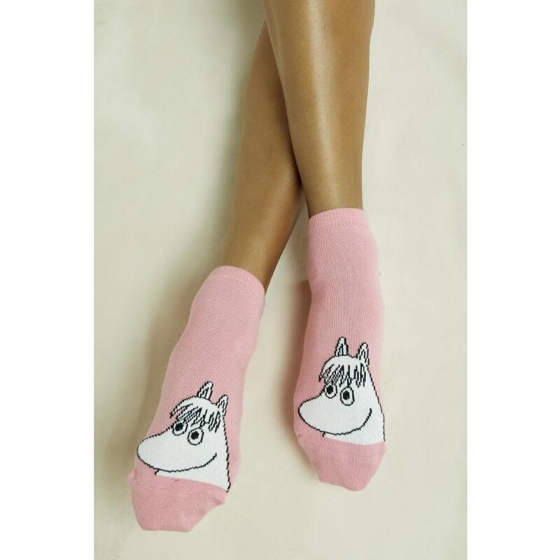 VNS Organic socks Moomin Trainer kotníkové ponožky 35-38 pink