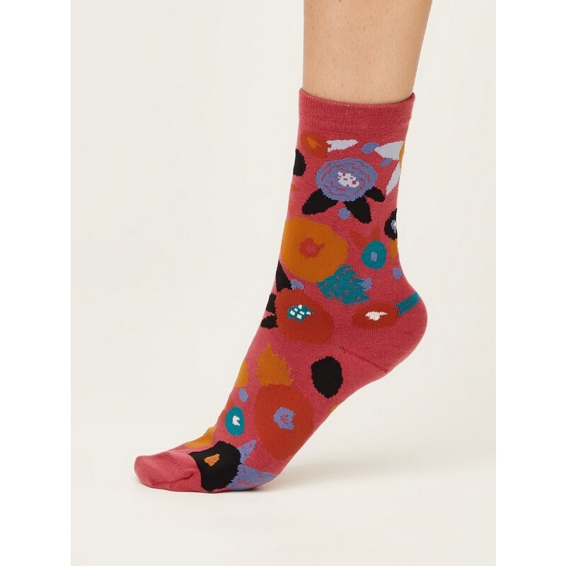 Thought Fashion UK Bavlněné ponožky Abstract pink 37-40