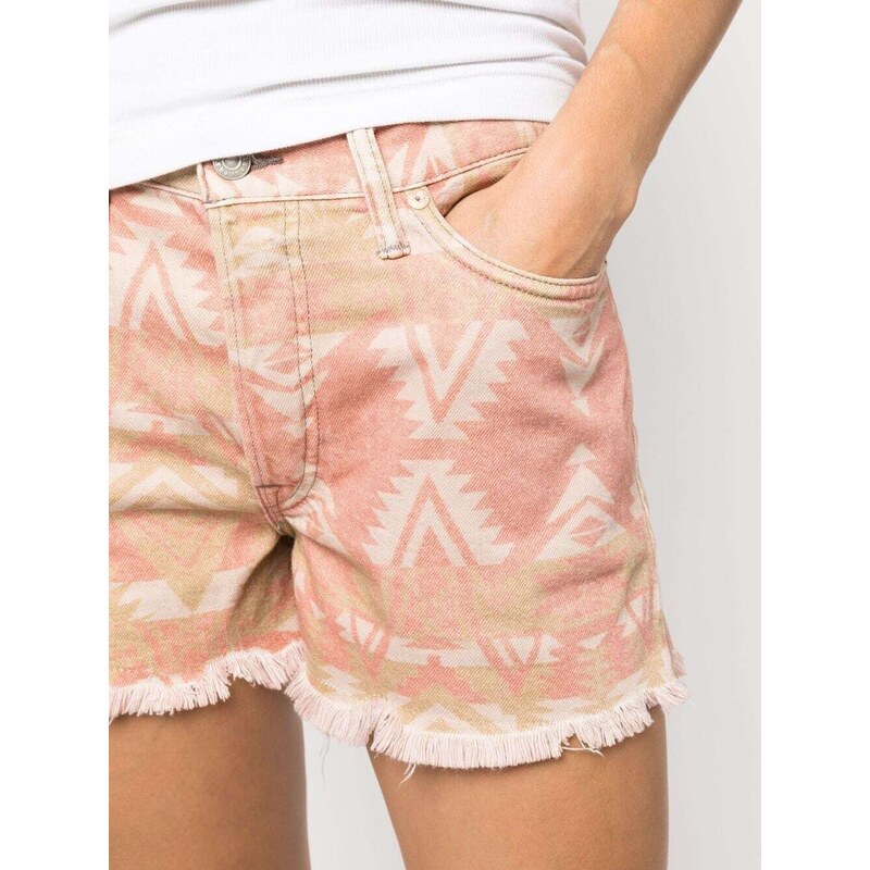 Ralph Lauren RRL geometric frayed-edge shorts - Neutrals