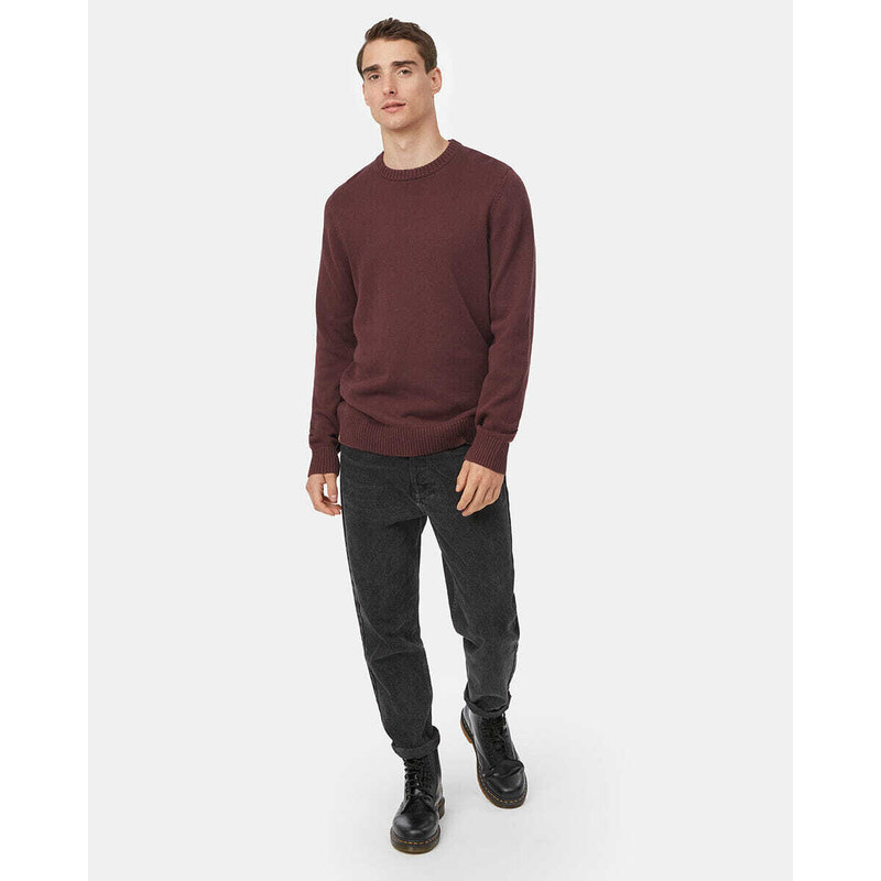 tentree Highline Cotton Crew Sweater (Mulberry)