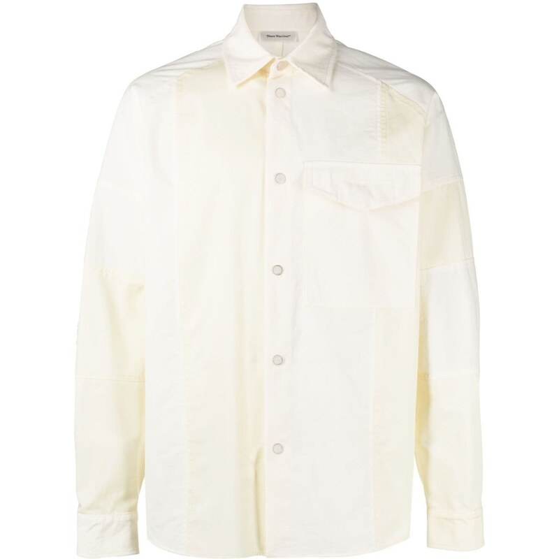There Was One patchwork cotton overshirt - Neutrals