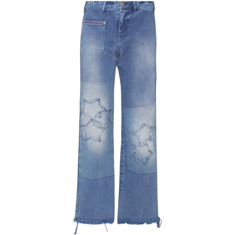 patchwork-detail denim jeans