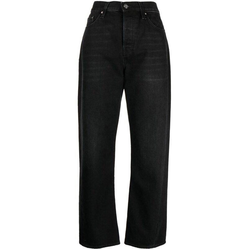 TOTEME twisted seam wide-leg jeans - Black