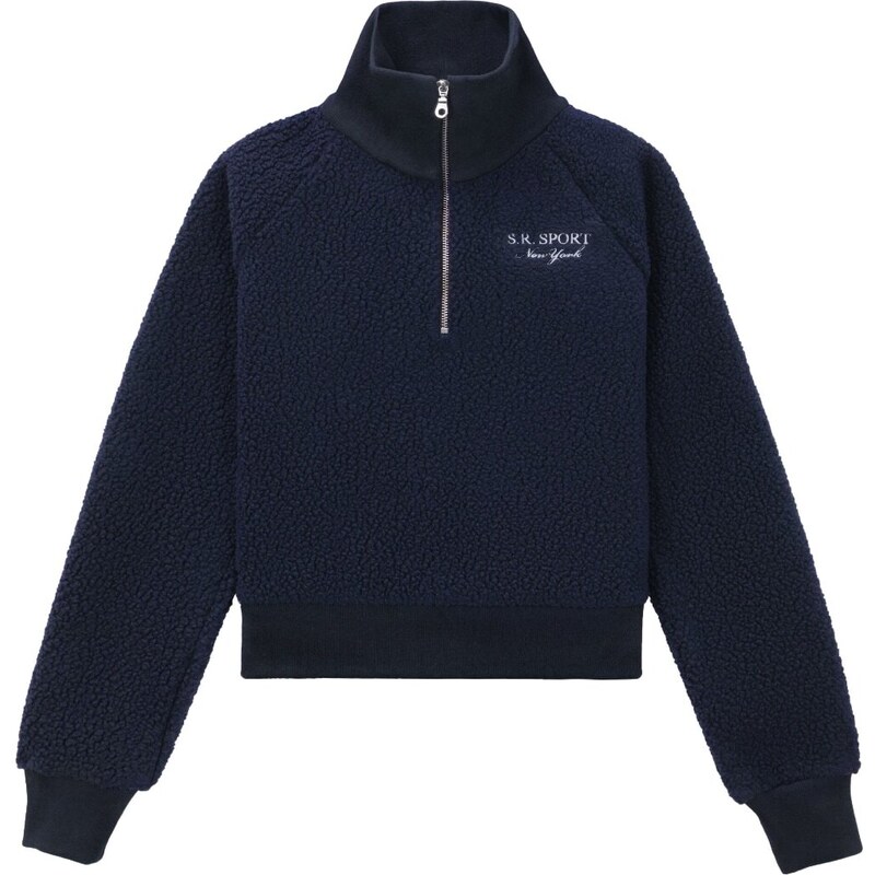 Sporty & Rich half-zip fleece sweatshirt - Blue