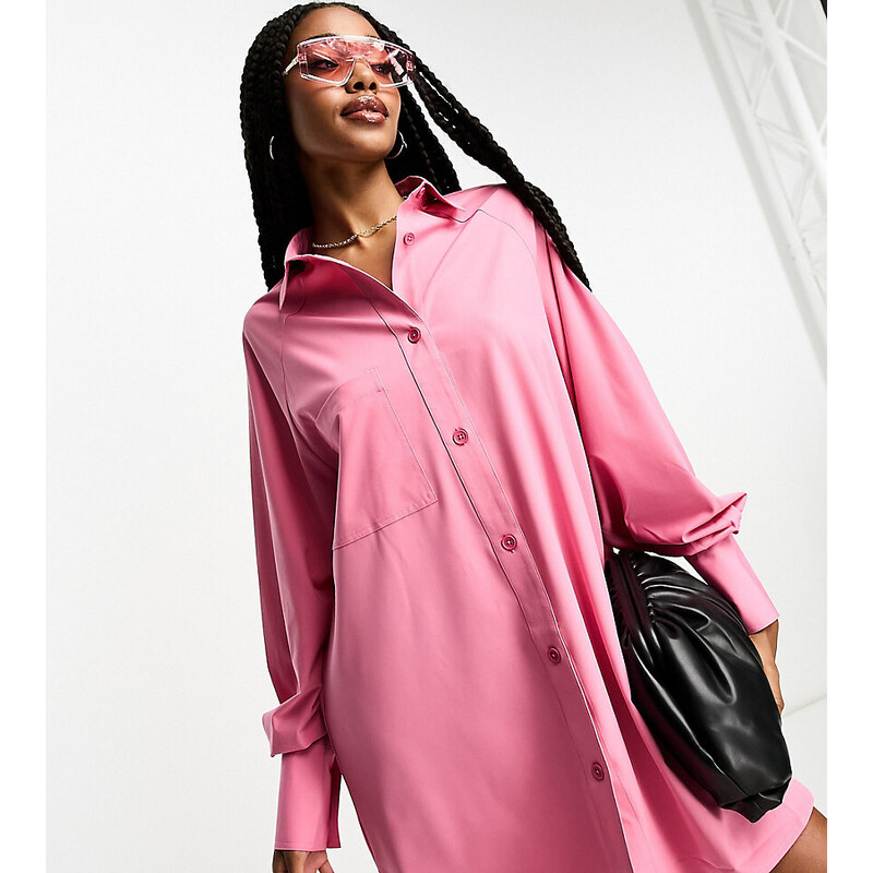 Threadbare Tall Threabdare Tall Sheila mini shirt dress in pink GLAMI.eco