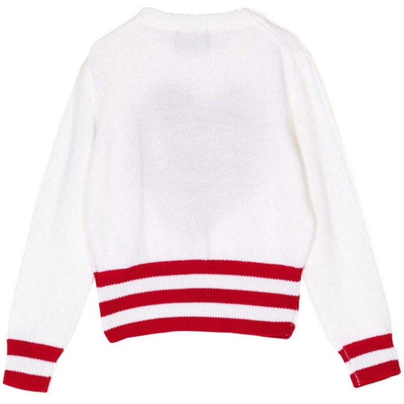 Versace Kids logo-embroidered wool jumper - White