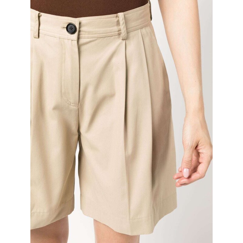 TOTEME pleat-detail shorts - Neutrals