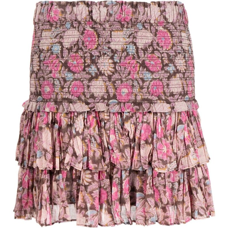 Naomi Printed Ruffled Mini Skirt