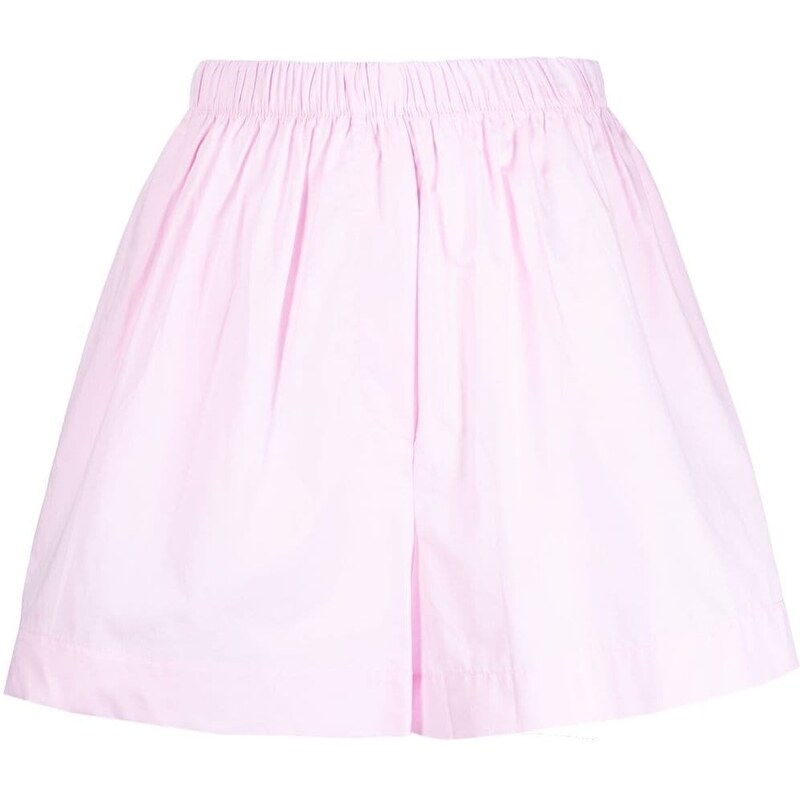 Kika Vargas wide-leg cotton shorts - Pink