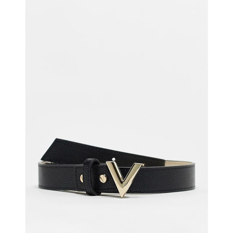 Valentino by Mario Valentino black V detail belt