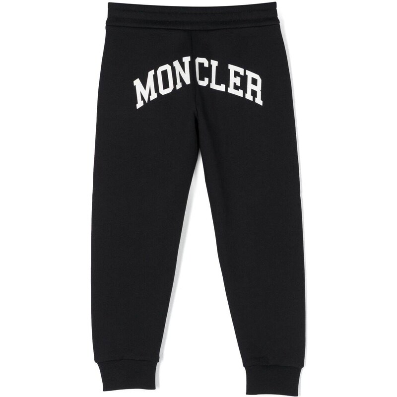 Moncler Enfant logo-patch cotton track pants - Blue