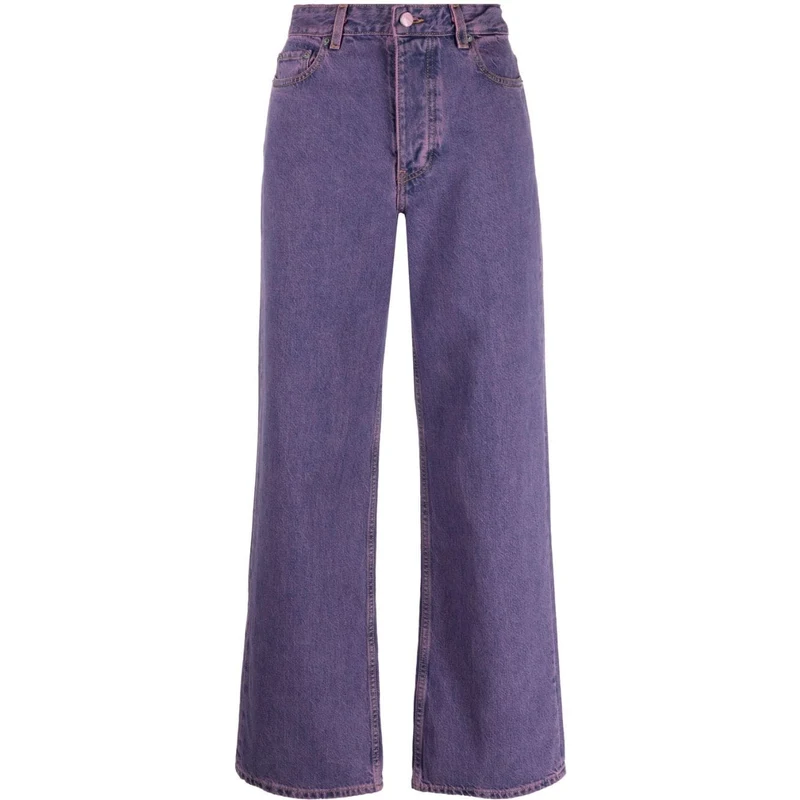 デニム・ジーパン Ganni Overdyed Purple Heavy Denim Marri Jeans Ganni Overdyed Purple Heavy Denim Marri Jeans | THE LIST
