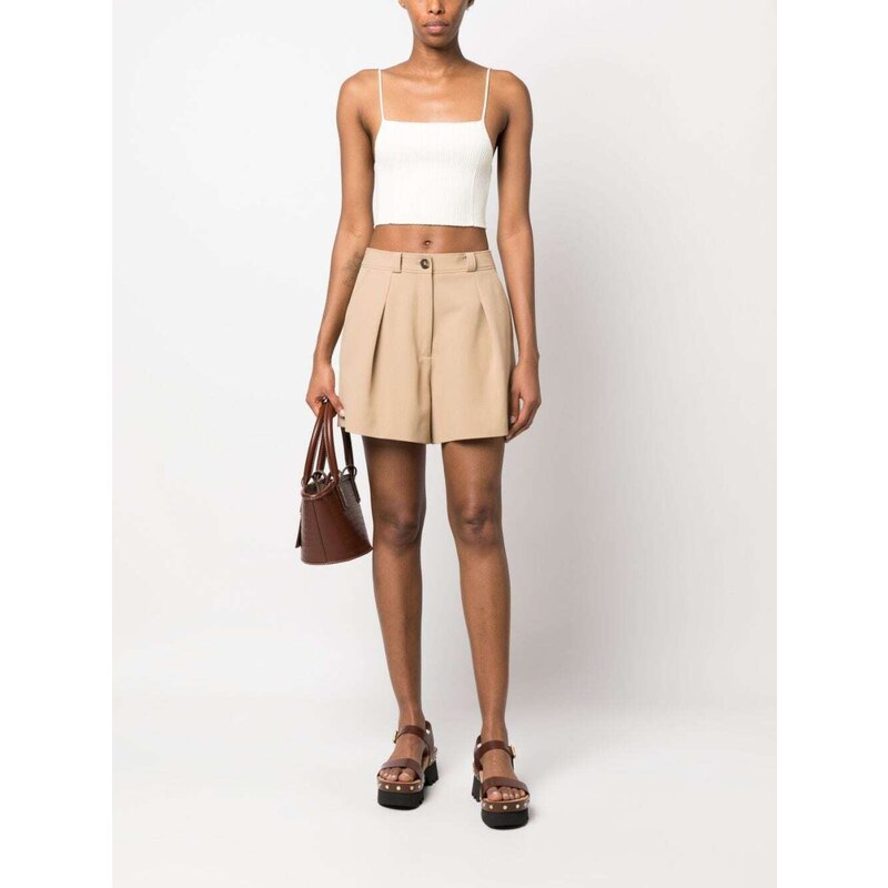 Claudie Pierlot high waist thigh length shorts Neutrals GLAMI.eco