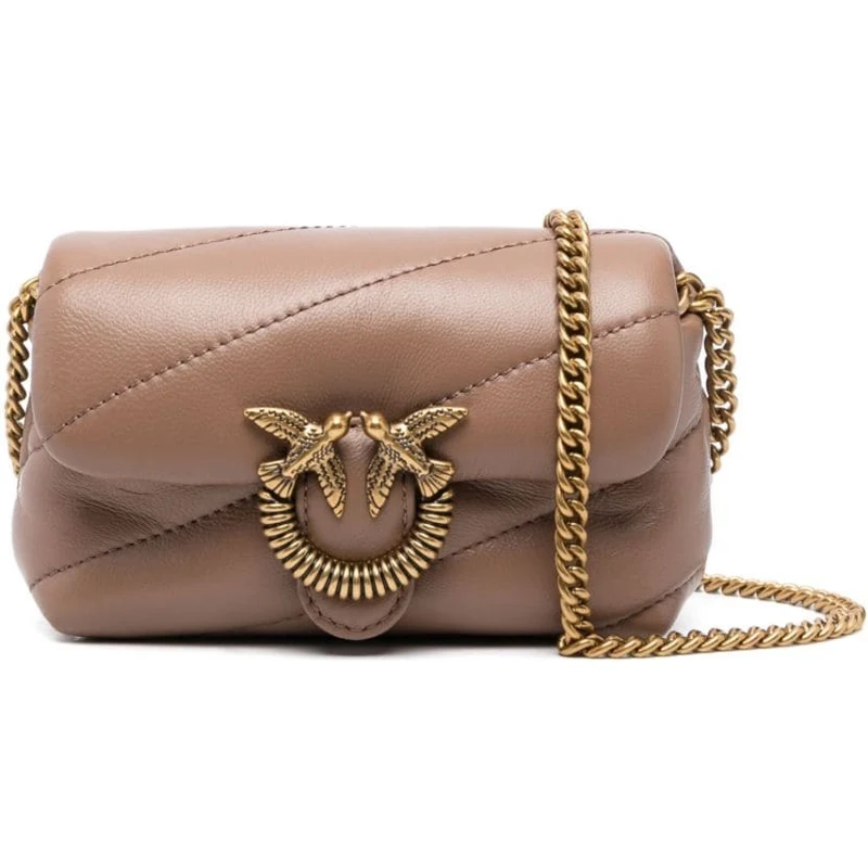 VIP【関税送料無料】希少 PINKO BROWN LEATHER FLATS Horizontal Flat Bag in leather PINKO → Shop Online