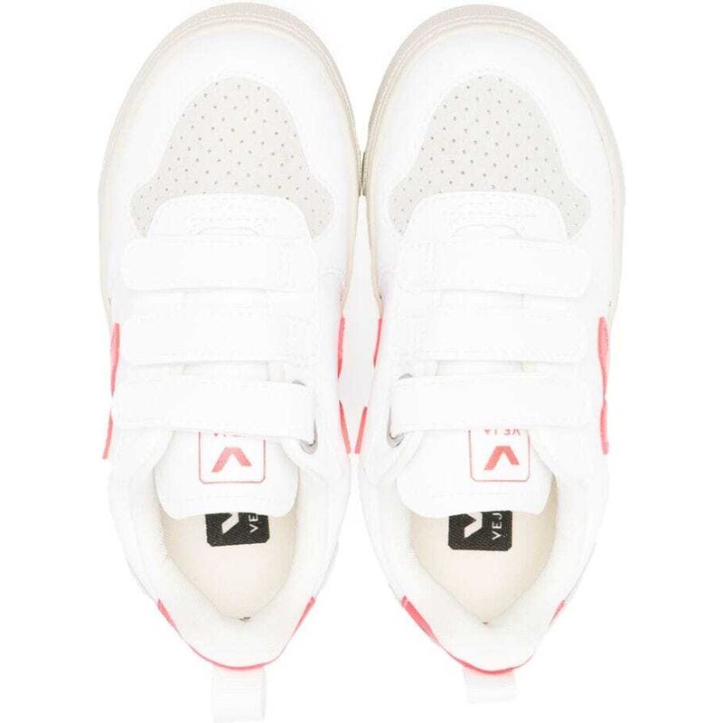 VEJA Kids logo-patch touch-strap sneakers - White